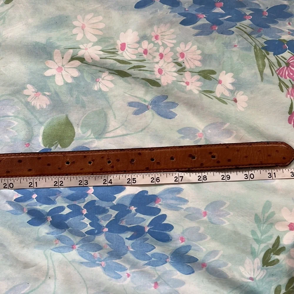 Wrangler Kids Brown Leather Belt with Silver Floral Oval Buckle